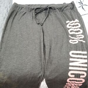 Love Peace And Lazy Days "100% Unicorn" Lounge Pants